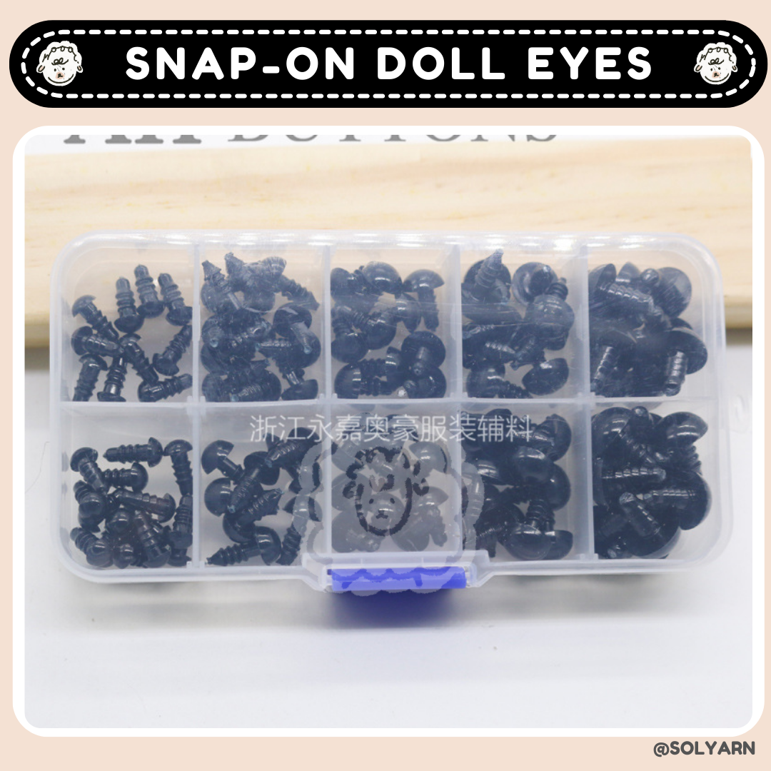 Plastic Safety Eyes for Dolls & Amigurumi