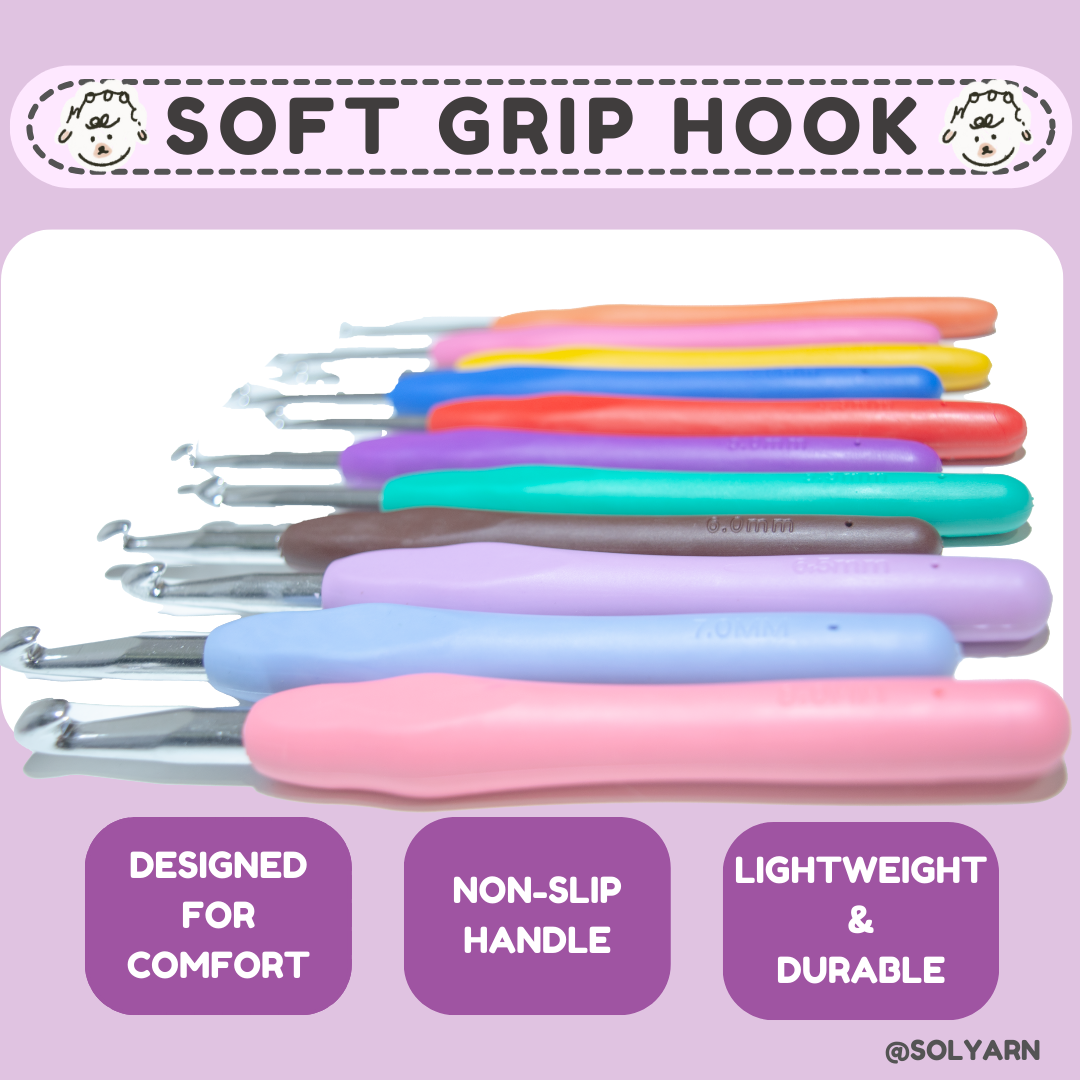 Soft Grip Crochet Hooks โ Comfortable & Easy to Use!